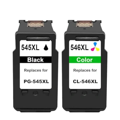 Immagine di SHUOLEI 545XL 546XL Cartucce Compatibili con Canon 545 546 PG CL d&#039;inchiostro Multipack per Pixma MX495 TS3150 TR4551 MX490 MG3050 TS3350 MG2950 MG2550S(1 Nero,1 Tri colore)