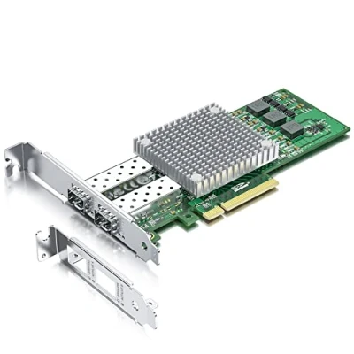 Immagine di 10Gtek 10Gb PCI E NIC Scheda di Rete, Broadcom BCM57810S Chipset, Dual SFP+ Port, Express Ethernet LAN Adapter Support Windows Server/Windows/Linux/VMware