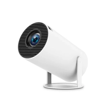 Immagine di Mini proiettore Wifi 6 BT5.0 con sistema operativo Android 11.0, correzione trapezoidale automatica, 180 gradi, display da 130 pollici per telefono/PC/Lap/PS5/Stick, Home Cinema