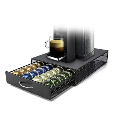 Immagine di HiveNets Vertuoline Cassetto Porta capsule Macchina da caffè Supporto in metallo compatibile con cestelli portaoggetti Capacità 40