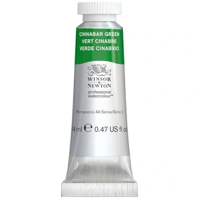 Immagine di W&amp;N Professional Acquerello extrafine per artisti, colori vivaci di altissima qualità, luminosità e brillantezza, resistenti alla luce Verde Cinabro, 14ml
