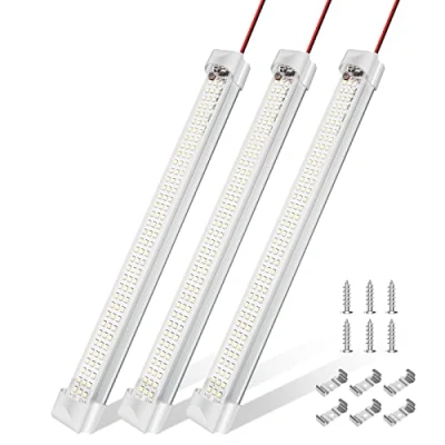 Immagine di Barra Led 12V con Interruttore, Afaneep Luminosa Luci a 108 Auto Interni per Camper, Furgone, Autobus, Barca, Roulotte, Cucina, Bagno, Bar, Camion, Camper (3 pezzi)