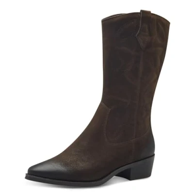 Immagine di MARCO TOZZI 2 25343 43 Bootie Zip+Slip da Donna, Stivali Western, caffè, 39 EU