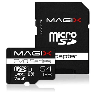 Immagine di Magix Scheda MicroSD 64GB EVO Series, Class10 V10 U1, Velocità di lettura fino a 80 MB/s (Adattatore SD incluso)