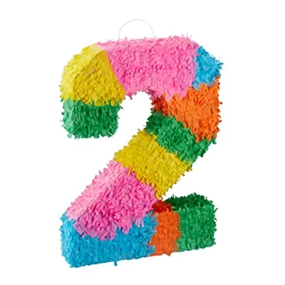 Immagine di Relaxdays Pignatta per Feste di Compleanno, Numero 2, da Appendere, Bambini e Adulti, Riempire, Colore Colorata, 10025189_904