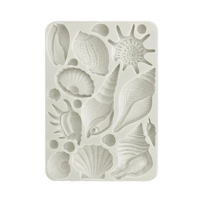 Immagine di Stamperia Stampo in silicone A5 per scrapbooking, bullet journalling and more Shells, non stick, suitable for air Dry clay, resine Perfect hobby, artigianato, gifting (Sea Land)