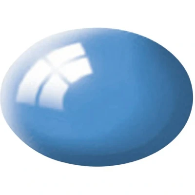 Immagine di Vernice a base dacqua Revell 36150 Blu luminescente (lucida) Codice colore: 50 colore RAL: 5012 Barattolo 18 ml