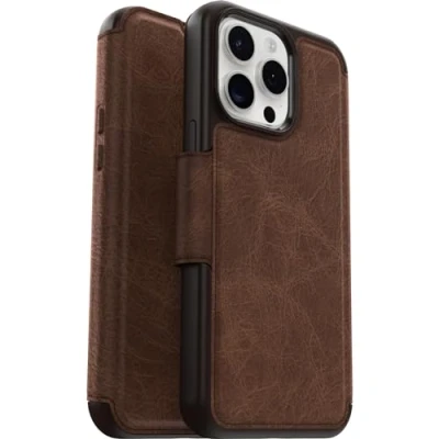 Immagine di Otterbox Strada Folio Custodia a libro Booklet Apple iPhone 15 Pro Max Espresso Compatibile con MagSafe