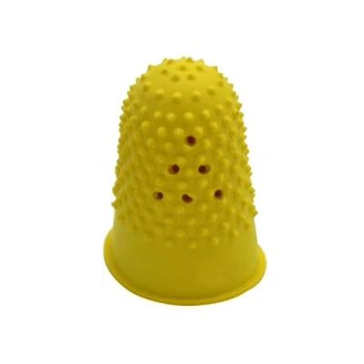 Immagine di WONDAY Confezione da 12 ditali in gomma n. 2, diametro 21 mm, colore: giallo