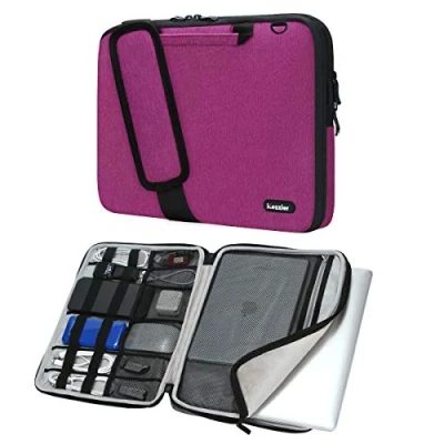 Immagine di iCozzier 13 13.3 pollici borsa a mano per computer portatile con tracolla/Costodia accessori elettronici for Laptop/Ultrabook/Notebook/Netbook/MacBook Rosa
