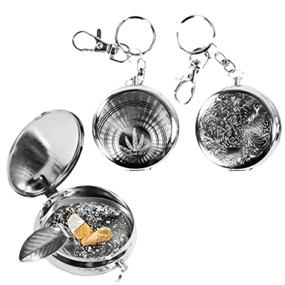 Immagine di com four® 3X posacenere Tascabile per Sigarette Chiuso Mini Come Portachiavi [la Selezione Varia] (1 Confezione da 3)