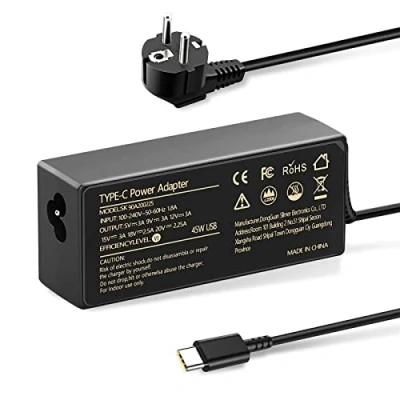 Immagine di Universal Caricatore 45W USB C para Len ovo Chromebook 100e 300e 500e C330 S330 C340 S340 81M9 81MB ThinkPad T480 T480s T580 T580s E480 E580 ADLX45YIC3D Adattatori di alimentazione