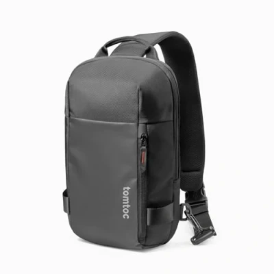 Immagine di tomtoc Compatta EDC Sling Bag, Borsa a Tracolla Spalla Minimalista Crossbody per Nintendo Switch, 2024 11&quot; iPad Pro M4, Air M2, Leggero e resistente all&#039;acqua, uso quotidiano, Cachi/Verde