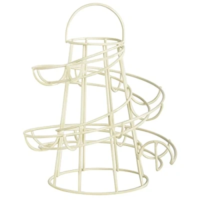 Immagine di Esschert Design Portauovo in metallo, 18 x 23 cm, colore: bianco