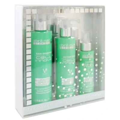 Immagine di abril et nature Set di Cura Capillare Professionale Revitalizing Cell Innove Pack Shampoo, Maschera e Siero per Capelli Con Cellule Staminali Vegetali Rigenera Rivitalizza 550 ml