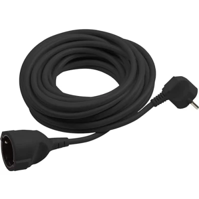 Immagine di Meister Contatto di Protezione, 2 m, Colore Nero, Cavo in plastica, IP20, per Interni, Sicurezza Bambini, prolunga Schuko 7432220
