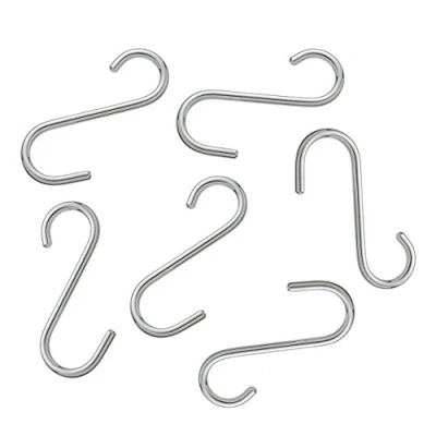 Immagine di KC BLUE KCHOOKSSS Ganci Pendenti in Acciaio Inox, 5.5 cm, Inossidabile, Argento, 6 unità