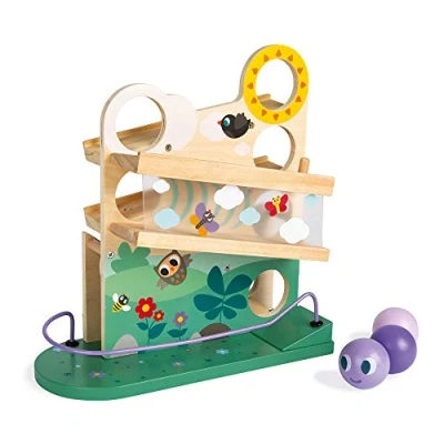 Immagine di Janod Discesa in Legno Bruco Gioco di Sviluppo Motricità e Manipolazione A Partire dall&#039;anno, J08055, Multicolore
