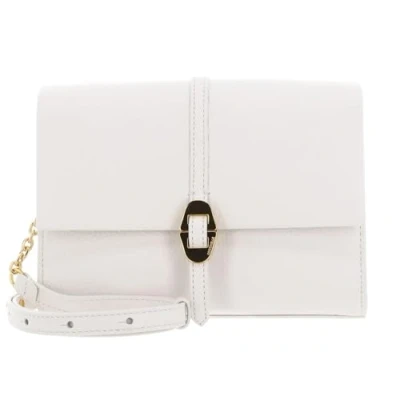 Immagine di Coccinelle Borsa a Tracolla Dorian in Pelle, 19,5 x 15 6,5 cm, Bianco con Dettagli Oro