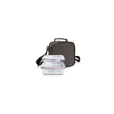 Immagine di IRIS Borsa Isolante per Alimenti con 2 contenitori, Multicolore, 21x12x21 cm