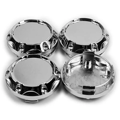 Immagine di Set di 4 tappi per mozzo ruota da 64 mm in argento OD ID 57 Jetta C 243 Mk5
