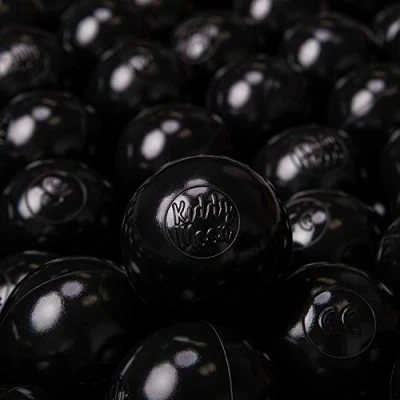 Immagine di KiddyMoon 1200 ∅ 6CM Palline Morbide Colorate Per Piscina Bambini Fatto In EU, Nero