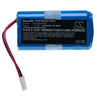 Immagine di vhbw batteria sostituisce Ecovacs ICR18650 3S1P (connettore bianco) per aspirapolvere home cleaner (2600mAh, 11,1V, Li Ion)