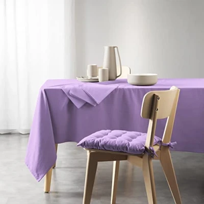 Immagine di Douceur d&#039;Intérieur, Tovaglia rettangolare (140 X 240 Cm) Mistral Lillà, Cotone Riciclato
