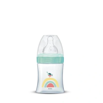 Immagine di DODIE Flacone anticolico Round Nipple 150 ml, ciuccio rotondo 0 6 mesi, 3 velocità, Flow 1, colore: blu