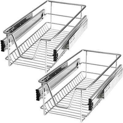 Immagine di TecTake 800306 Cassetti da Cucina con ripiano telescopiche Disponibili in Diverse Misure e Quantità (2X per 30 cm No. 403436)