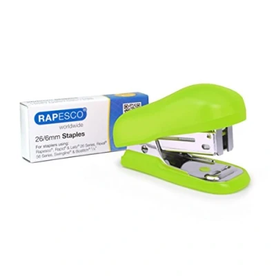 Immagine di Rapesco 1411 Bug Mini Cucitrice Tascabile e 1000 Punti 26/6 mm, Verde