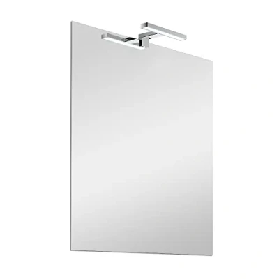 Immagine di Inbagno Specchio con Lampada LED 50x70 Reversibile, Completa di Luce a Risparmio energetico, Naturale (Stile 6)