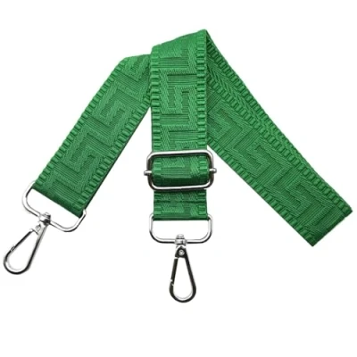 Immagine di Omxyinma Tracolla Regolabile per Borsa Donna Colorate Cinghia a Spalla di Ricambio Larga 3.30cm con Argento Moschettoni, Borsette, Crossbody, Verde Smeraldo