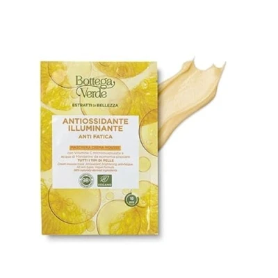 Immagine di Bottega Verde Estratti di bellezza Maschera crema mousse con Vitamina C microincapsulata e acqua Mandarino da economia circolare antiossidante, illuminante, anti fatica (8 ml)