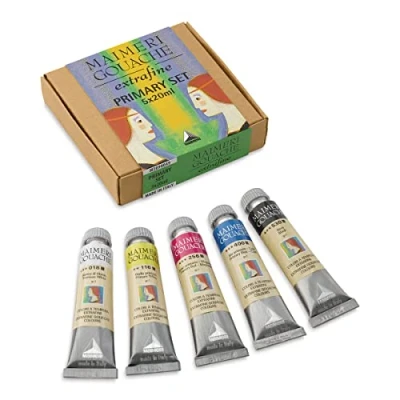 Immagine di Maimeri Tempera extra fine set in cartone 5 tubi 20ml colori primari