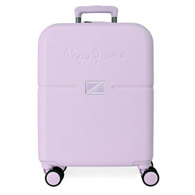 Immagine di Pepe Jeans Accent Viola Valigia da cabina 40x55x20 cm ABS rigido Chiusura TSA integrata 37L 2,74 kg 4 doppie ruote Bagaglio a mano espandibile