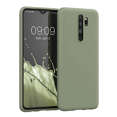 Immagine di kwmobile Custodia Compatibile con Xiaomi Redmi Note 8 Pro Cover Back Case per Smartphone in Silicone TPU Protezione Gommata verde grigio