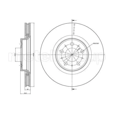 Immagine di METELLI 23 0846C Disco freno 320,0 28,0 5 68,0 ventilato verniciato VOLVO: S60 I, V70 2, XC70 I Cross Country