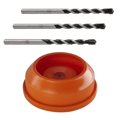 Immagine di wolfcraft Set di punte Per calcestruzzo con punta in metallo duro &quot;Professional&quot;, 4 pezzi 8640000 forare poca polvere calcestruzzo, pietra artificiale e naturale