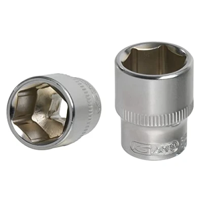 Immagine di KS Tools 922.1412 Chiave a bussola esagonale 1/4&quot;, 12 mm, linea ULTIMATE, profilo Superlock, in cromo vanadio, finitura cromata satinata