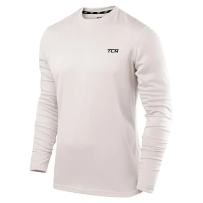 Immagine di TCA Element Maglia Uomo da Corsa a Manica Lunga Traspirante Maniche Lunghe con Tecnologia Quickdry Bianco, M