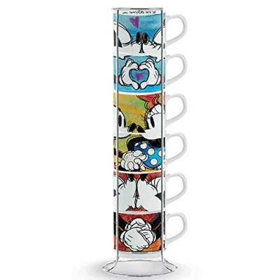 Immagine di EGAN PWM02I/6XL Tazze da Espresso, Porcellana, Multicolore, 6 unità, 80 ml
