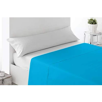 Immagine di Miracle Home. Lenzuolo sopra morbido e confortevole, 100% microfibra spazzolata, senza rughe anti peeling. 210 x 270. Letto da 135. Turchese