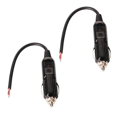 Immagine di GTIWUNG 2 pz Spinotto Presa Accendisigari Auto, Cavo da 12 V a 24 V, Spina Adattatore per con fusibile di 10 e luce LED, Pompa Ad Aria, Tazze Elettriche