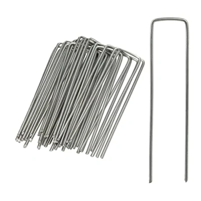 Immagine di Relaxdays, Argento Picchetti per Il Terreno, Set, Antiruggine, Punte Smussate, Telo Antiradice, L:15 cm, Acciaio, 25 pz