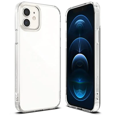 Immagine di Ringke Cover Fusion Compatibile con iPhone 12, 12 Pro, Custodia Antiurto Paraurti Retro Trasparente Rigido Clear