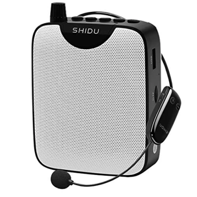 Immagine di Amplificatore Vocale Senza Fili Portatile SHIDU Mini Sistemi Pa con Microfono UHF a cuffia amplificatori di voce ricaricabile batteria 2000mAh per insegnanti, canto, allenatori, formazione, yoga