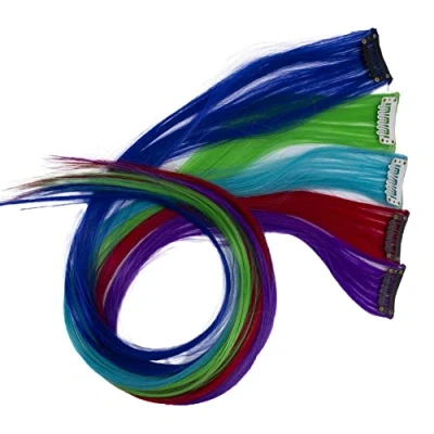 Immagine di CAISHA 60cm 5 Parti Colorato Ciocca Meches Clip In Extension Per Capelli Lisci Lunghi Parrucchino 2 BST102