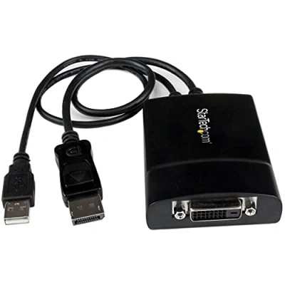 Immagine di StarTech.com Adattatore attivo Da DisplayPort a DVI Dual Link Convertitore video D 2560x1600 60Hz DP 1.2 Alimentazione USB Connettore scatto (DP2DVID2)