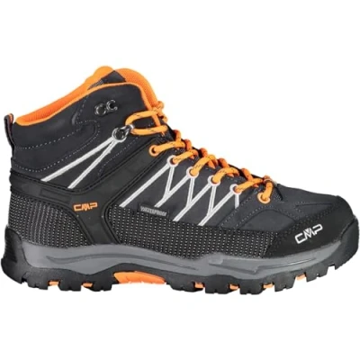 Immagine di CMP Rigel MID Trekking WP Unisex Scarponi da montagna per bambini, Taglia: 31, Antracite/flash orange Pelle e tessuto